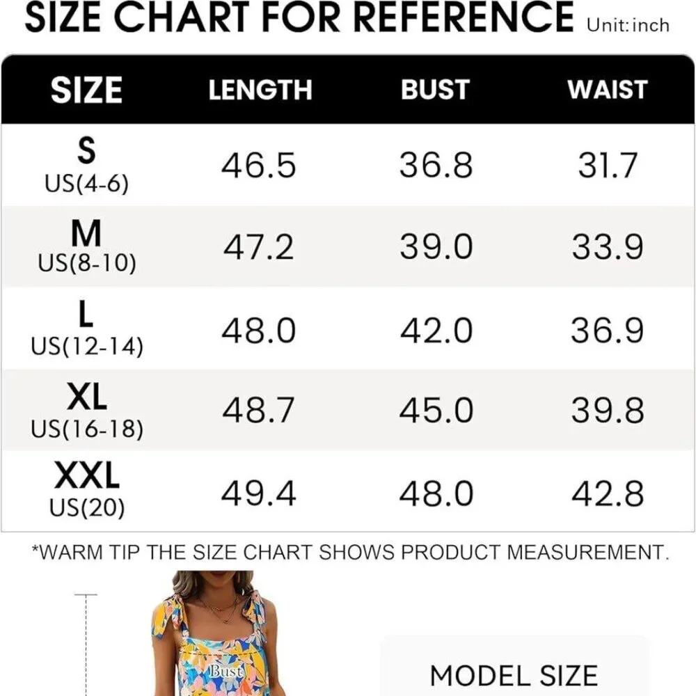 Womens 2024 Summer Sleeveless Spaghetti Strap Long Floral Maxi Dress - Picture 3 of 3